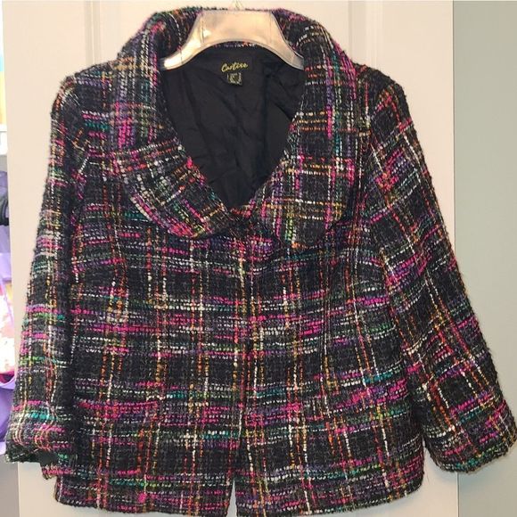 Cartise Plaid Tweed Jacket - Picture 3 of 10